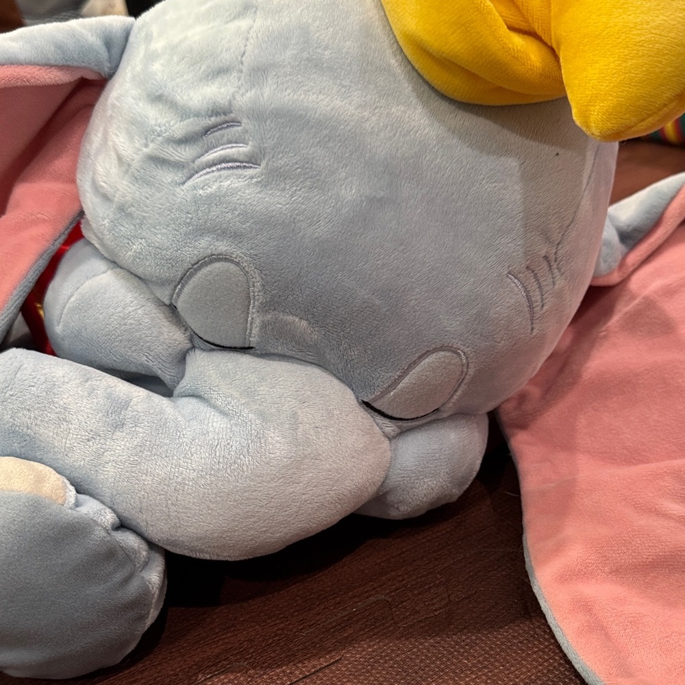 Disney Dumbo Plush - Light Blue, Pink & Yellow Soft Elephant- MAGIC KINGDOM - Picture 2 of 2